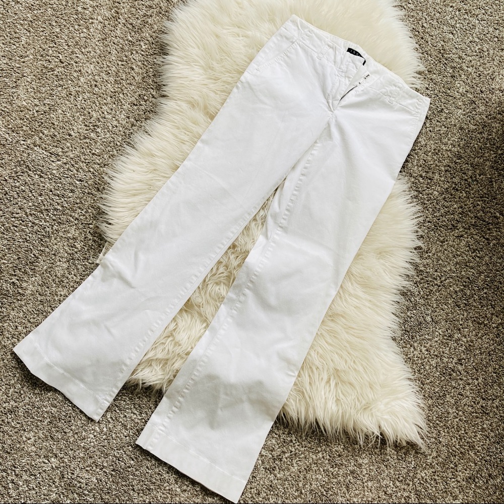 Theory White Bootcut Flare Pants Cotton Blend Womens Size 4